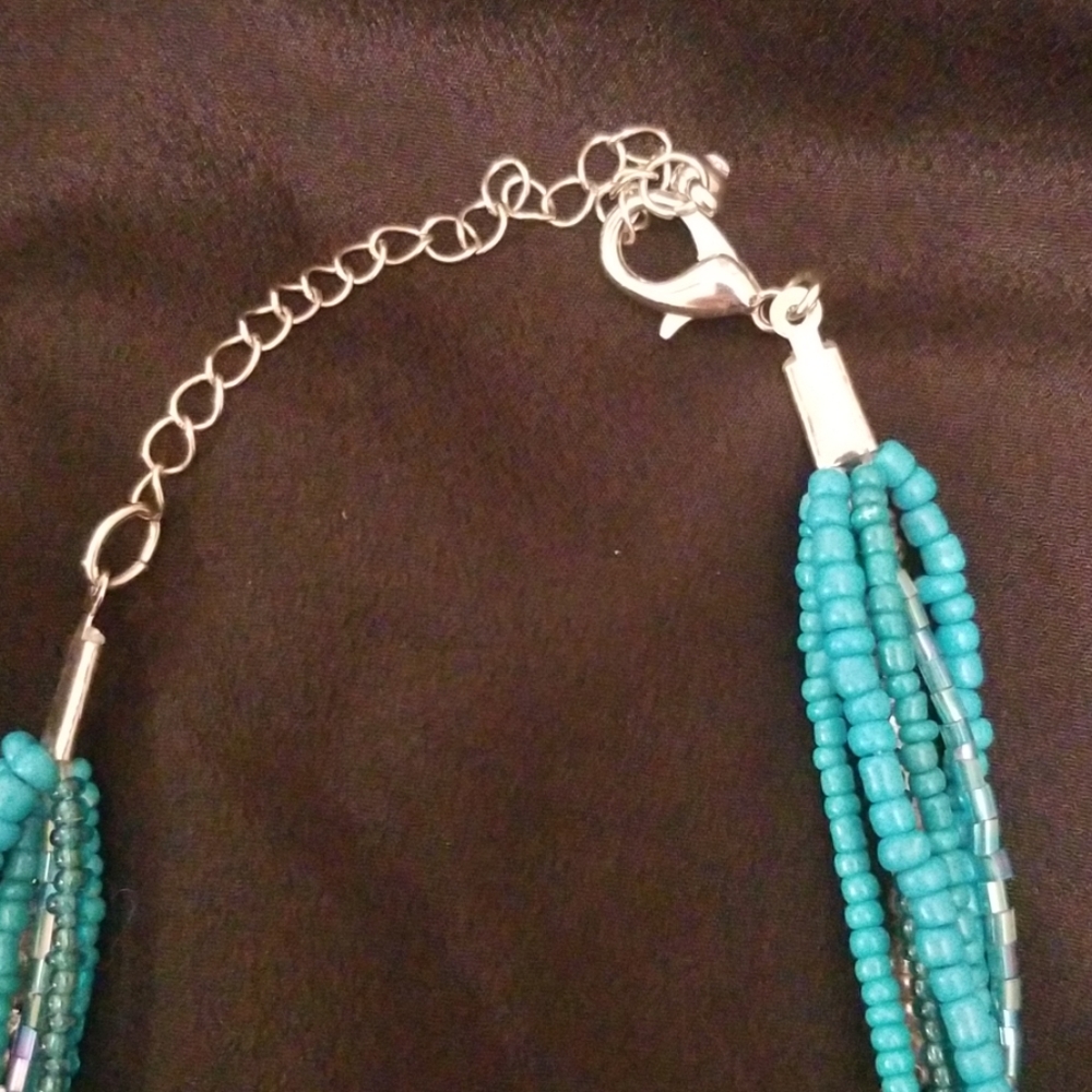 Turquoise Multi- Layered Necklace - Picture 3 of 4